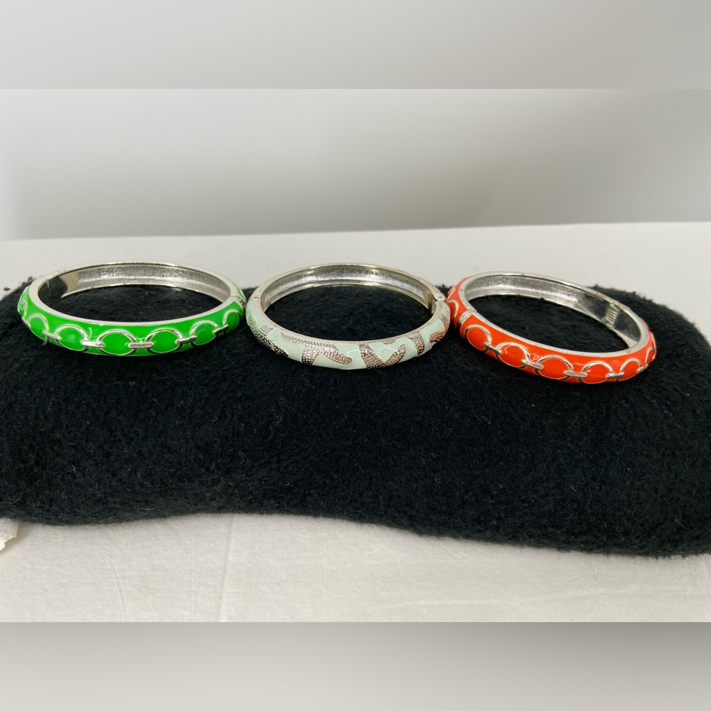 Sequin Enamel Bracelets Chain Link Pattern And St… - image 6